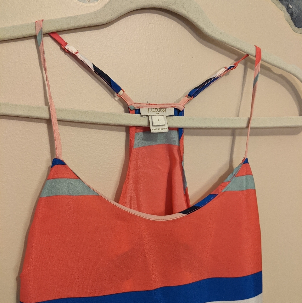 J. Crew Striped Racerback Blouse - Picture 2 of 7